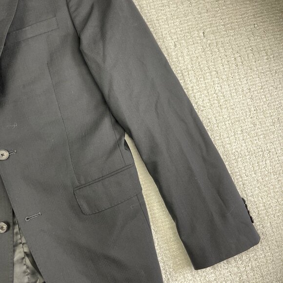 Joseph Abboud Blazer Mens 38L Black REDA Super 110s Wool 2 Button Jacket - Picture 6 of 16